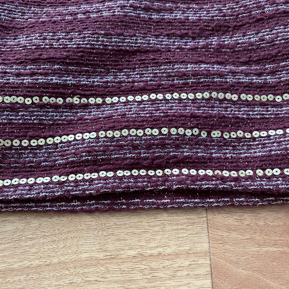 Abercrombie & Fitch Burgundy Tweed Mini Skirt - Picture 2 of 5